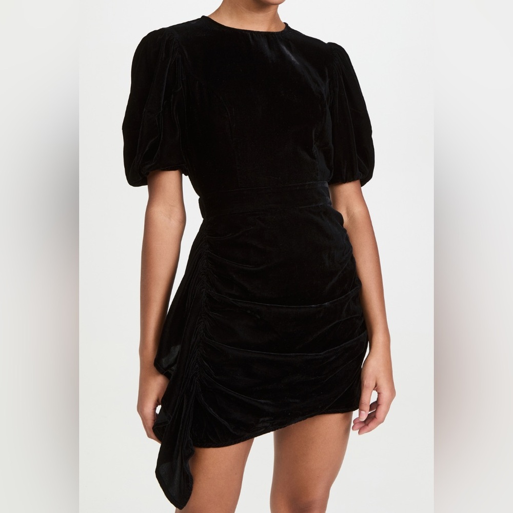 RHODE black velvet PIA dress